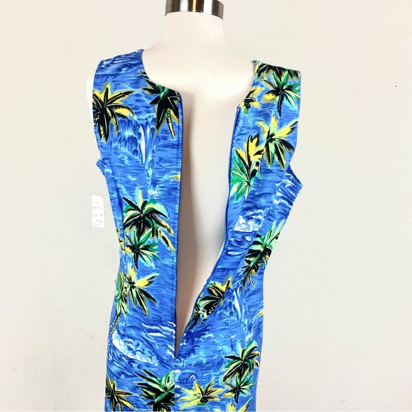 Peter Popovitch Palm Tree Midi Summer Dress NWT - Picture 6 of 9